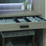 Varenna Grey Oak & Eco Leather Drawer Inserts by Daval